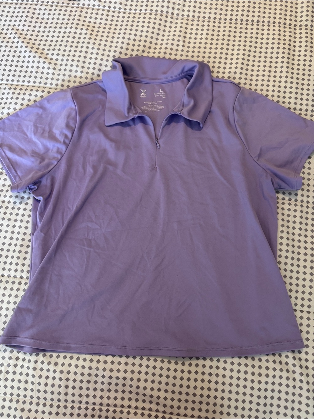 Xersion Lavender Short-Sleeve Polo